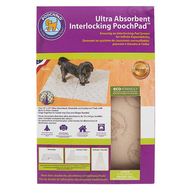 PoochPad™ Ultra Absorbent Interlocking Pads - 2 Pack